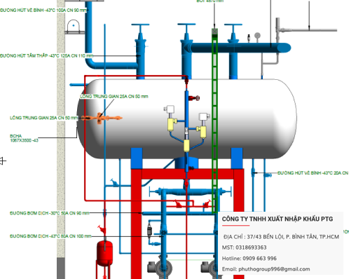 BẦU CAO ÁP NH3 CÔNG NGHIỆP – CHUẨN TCVN 8366 – PHÚ THỌ GROUP
