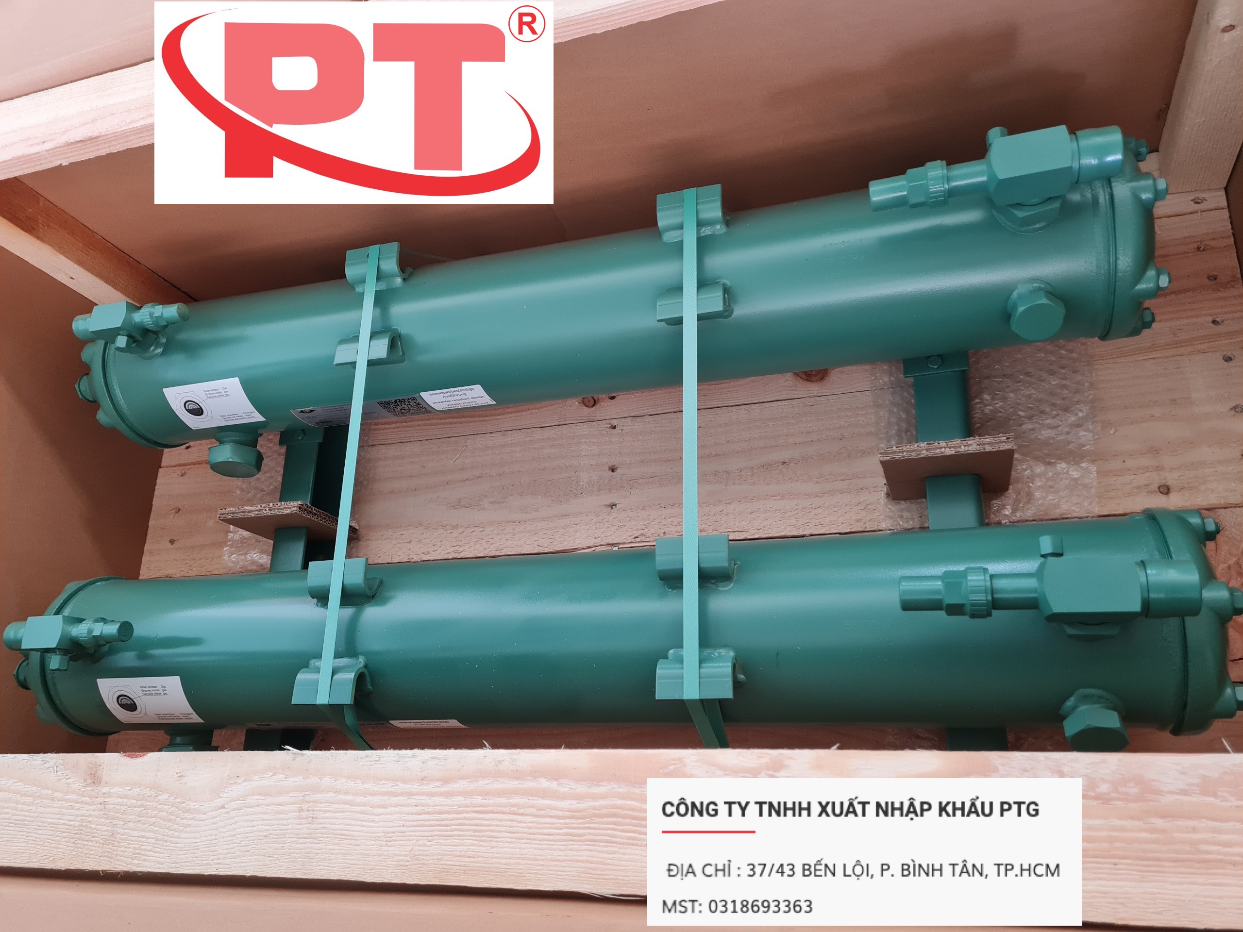 Kho xưởng sản xuất bình ngưng ống chùm NH3 của PTG